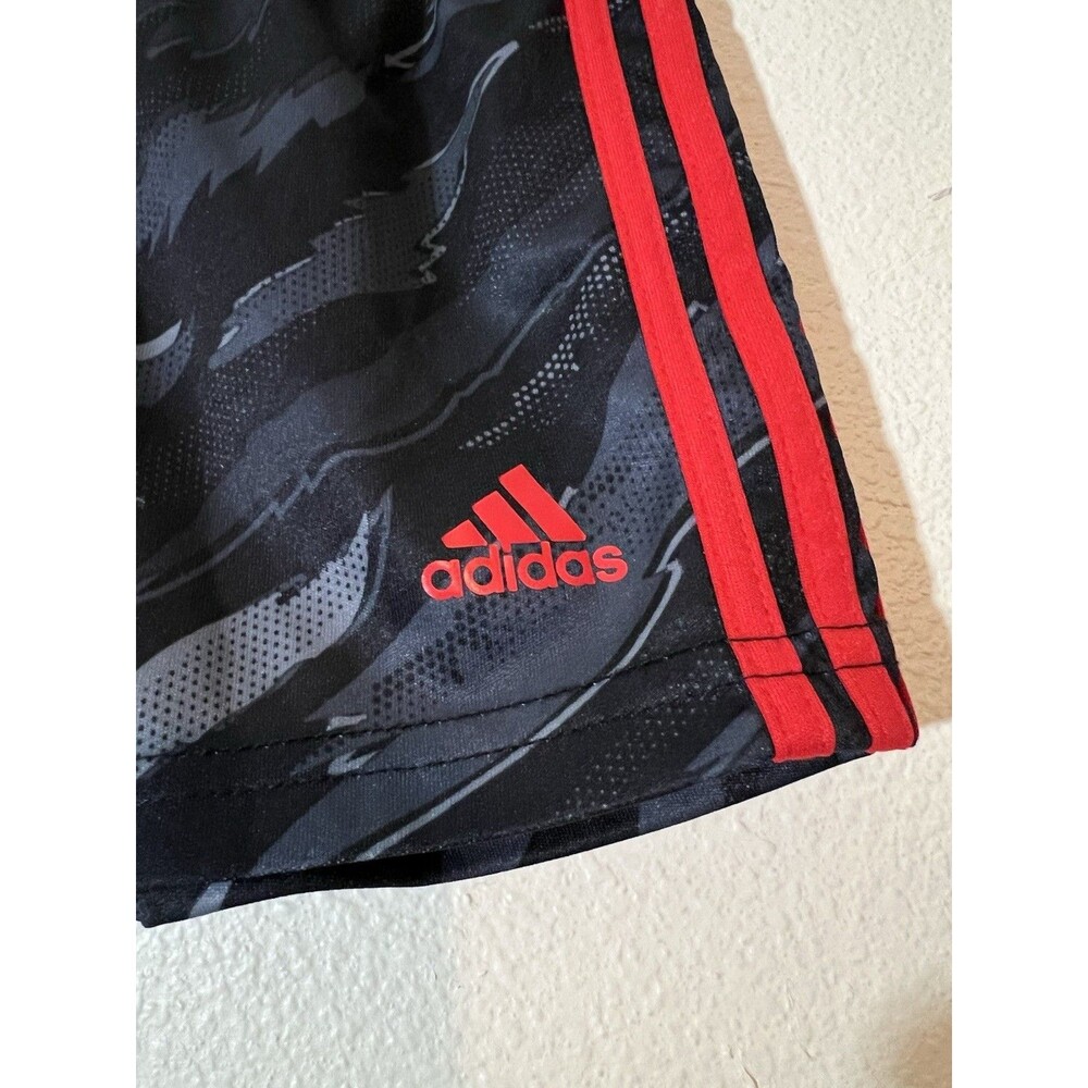 adidas Infant Athletic Shorts - black / red - Size 9 Months 9M - Picture 2 of 8